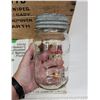 Image 5 : 12 “Improved Gem” Quart Sealers Made in Canada with Glass Lids and Canning Books + Wooden “Sherwin W