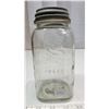 Image 3 : Vintage Glass Jars, 1 “Ball Perfect Mason”, 1 – “Drey” Square Mason with Zinc Lids