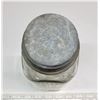 Image 4 : Vintage Glass Jars, 1 “Ball Perfect Mason”, 1 – “Drey” Square Mason with Zinc Lids
