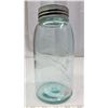 Image 4 : Vintage 1920’s Blue “Improved Gem” Trade Mark Recd 2, Zinc and Blue Glass Lid, 48 oz