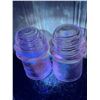 Image 3 : 18 “Dominion” Glass Insulators #4,5,6,7,10,11,12,17,63 all Glow a Purple Orange, 30 White Porcelain 