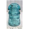 Image 3 : Really Old Aqua Blue “Dominion” Glass Insulator – Glows Yellow Green