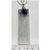 Image 2 : 1 Black Tourmaline Stone + 1 Selenite Stone with Amethyst Necklace