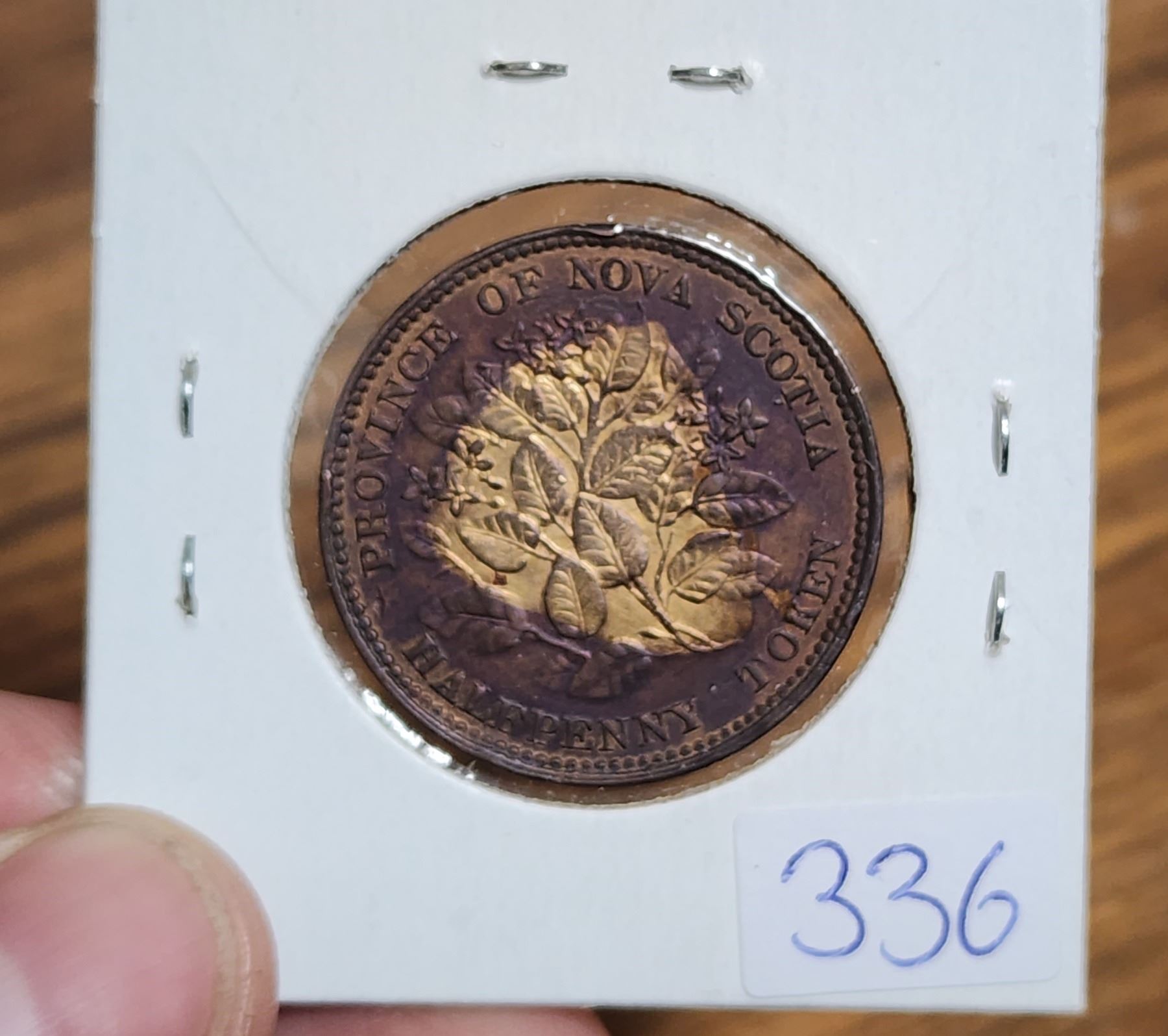 Nova Scotia. 1856 Half Penny Token. Queen Victoria/Mayflower. Pre ...