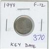 Image 1 : 1948 Canadian Silver 10 Cents. Key Date. F-12.