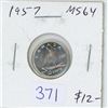 Image 1 : 1957 Canadian Silver 10 Cents. MS-64. Nice.
