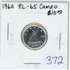 Image 1 : 1960 Canadian Silver 10 Cents. Proof Like-65 with Cameo. Bright White. Nice.