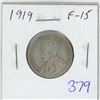 Image 1 : 1919 Canadian Silver 25 Cents. F-15.