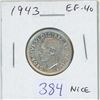Image 1 : 1943 Canadian Silver 25 Cents. Minted during World War II. EF-40. Nice.