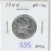 Image 1 : 1944 Canadian Silver 25 Cents. Minted during World War II. EF-40. Nice.