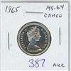 Image 1 : 1965 Canadian Silver 25 Cents. MS-64 with Cameo. Nice.