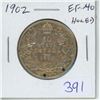 Image 1 : 1902 Silver 50 Cents. Key Date. Mintage of 120,00. EF-40. Holed.