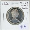 Image 1 : 1966 Canadian Silver 50 Cents. MS-63 with Heavy Cameo. Nice.