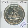 Image 1 : 1949 Canadian Silver Dollar. Issued the year Newfoundland joined Canada. John Cabot’s ship Matthew. 