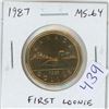 Image 1 : 1987 Canadian Loonie Dollar. The first Loonie issued. MS-64. Nice.