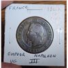 Image 3 : France. 1861K 10 Centimes. Emperor Napoleon III. VG-8.