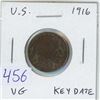 Image 1 : U.S. 1916 Buffalo Nickel 5 Cents. VG-8. Key Date.