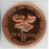 Image 2 : 1967 Moose Jaw Coin Club 3rd Annual Coin-a-Rama bronze medal. Engraved #97 for member #97 in the Moo