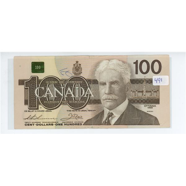 1988 Canadian 100 Dollar Bill