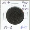 Image 1 : Colony of Newfoundland. 1900 Silver 50 Cents. The last Silver 50 Cents issued for Queen Victoria. VG