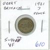 Image 1 : Great Britain. 1921 Silver 3 Pence. George V. VF.