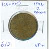 Image 1 : Iceland. 1946 2 Kronur. VF+.