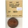Image 2 : 1957 – 1967 COTY Club Membership Bronze Medal Number 3319. Housed in its original envelope. BU.