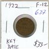 Image 1 : 1922 Canadian Small Cent. Key Date. F-12.