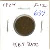 Image 1 : 1924 Canadian Small Cent. Key Date. F-12.