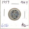 Image 1 : 1959 Silver 10 Cents. MS-64. Bright White.