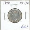 Image 1 : 1940 Silver 25 Cents. World War II issue. VF-30. Nice.