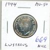 Image 1 : 1944 Silver 25 Cents. World War II issue. AU-50. Nice.