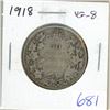 Image 1 : 1918 Silver 50 Cents. The last year of World War I. VG-8.