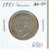 Image 1 : 1951 Silver 50 Cents. AU-50. Nice.