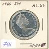 Image 1 : 1966 Silver 50 Cents. MS-63. Bright White. Nice.
