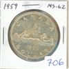 Image 1 : 1959 Silver Dollar. MS-62. Nice.