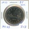 Image 1 : 1977 Detached Jewel Short Water Lines Nickel Dollar. MS-63. Nice.