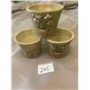 Image 2 : SET OF E HANDMADE POTTERY CANDLE HOLDERS/PLANT POTS 2.5” X 3”