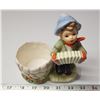Image 2 : Kelvin's Bisque Ceramic Planter "Sing Along" Vintage 1950's Hand painted 6.5"
