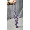 Image 1 : Beautiful hand crafted Jewelled Hanging for PURPLE lovers - long 24 x 5 " Wall/ceiling