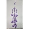 Image 2 : Beautiful hand crafted Jewelled Hanging for PURPLE lovers - long 24 x 5 " Wall/ceiling