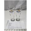 Image 1 : 2 Vintage Corona EXTRA 1/2 Pint Beer Glasses Etched Logo - Collectible