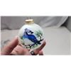 Image 1 : Bronner Glass Hand Decorated Vintage Decoration "Blue Jay"  - 3.5"
