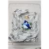Image 4 : Bronner Glass Hand Decorated Vintage Decoration "Blue Jay"  - 3.5"
