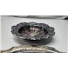 Image 2 : Rogers Silver Ornate Bowl (stamped) 7.5" & Small Plated Tray 8" vintage 1960's