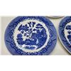 Image 3 : Blue Willow Design (3) dinner plates Vintage 1950's 9.5" No chips