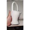 Image 6 : Vintage English Hobnail Milk Glass Basket - 1960's from Westmoreland Glass