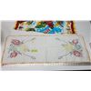 Image 2 : Vintage Linens - hand embroidered runner; Denmark Scarf/cloth; 70's scarf