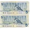 Image 2 : 2x 1986 Canada 5 dollar bird bill