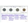 Image 1 : Four Nickels; 1953 S.S., 1593 N.S.S., 1940, 1943 Tombac